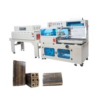 Automatic L bar sealer and charcoal heat tunnel wrap packaging shrink wrapping machine