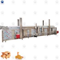 Automatic Continuous Fried Fish Oil Frying Machine For Making Fish Skin /Ball /Tofu
