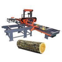 Horizontal bandsaw sawmill with diesel engine electric portable sawmill