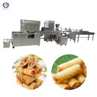 Auto Round Spring Roll Forming Lumpia Roller Making Lumpia Rolling Machine
