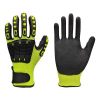 safety Sandy Nitrile Palm Coated Gloves Protection Anti Impact Gloves Man Industrial Work Gloves Price