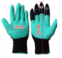 Durable 4-Claw Nitrile Green Garden Gloves 13g Gauge Oil & Abrasion Resistant Waterproof Protection for Work
