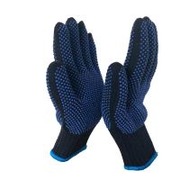 Labor protection gloves made of cotton yarn with double-sided dispensing, anti-slip, wear-resistant for construction site machine repair