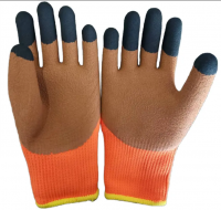 Warm Textured Elastic Washable Safety Microfiber 13G Polyester Nylon Latex Reinforced Finger Gloves
