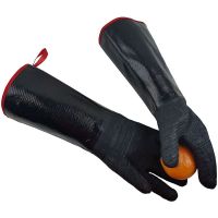 Fireproof neoprene rubber, high-temperature resistant oven, barbecue, flame-retardant, heat-insulating, oil-proof, scalding labor protection gloves
