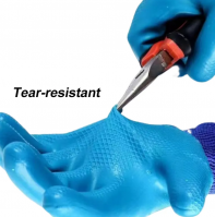 Industrial Anti-Slip Safety Gloves Firm Grip Latex Coated Construction Cut Resistant Pressed Wrinkle Latex Work Clothing