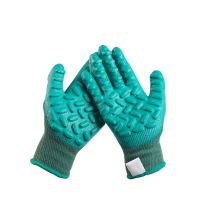 Anti-shock gloves, latex dot protection, drilling, coal mine buffering, anti-vibration and shock-absorbing labor protection work gloves
