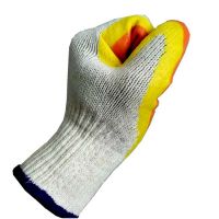 Best Quality 10gauge Orange Latex Smooth Coated White Cotton Liner Safety Working Gloves Double Latex Palm Rubber Dipped Gloves