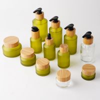 skincare glass cosmetic bottle cream jar serum bottle essential oil glass dropper bottle