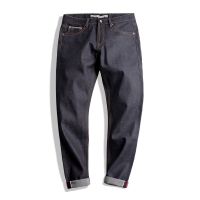 Maden - 14.5oz Selvaged Denim Jeans Regular Cut Uncle Fu Quality Brand Denim Pants With M Embroidery [ready Stock]