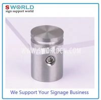Stainless Steel Display Components Flat Head Lateral Lock Spacers/Glass Sign Standoff