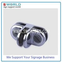 Sign Display Hardware Components Zinc-Alloy Glass Clamp Panel Connector