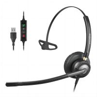 Wholesale Customize Single Sided Call Center Headset Noise Cancelling Wired Computer Headphone With Microphone For Office