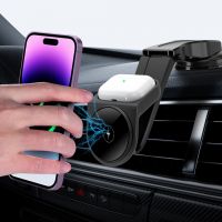 New 2 In 1 Car Magnetic Wireless Charger