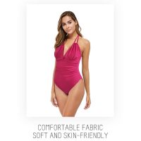Kaichuang Sports Panel Contrast Neck One-piece Swimsuit Is Comfortable To Wear, Thin And Soft