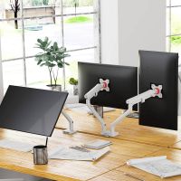 Ergonomic furniture-monitor mount