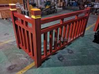 Customized Sandalwood Colour Frp Pultruded Tube Handrail For Landscape Or Garden Usage