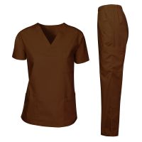 Custom Logo Scrub Suit For Women Short Sleeve