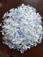 Plastic Recycled Customized Bottle Flakes Scrap Blue White Green Brown Pet Crushed Flake For Produce Fiber