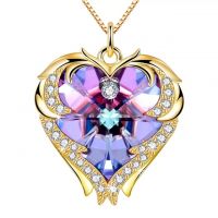 Best Italian quality jewelry gold plated silver heart pendant for women