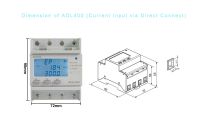 Acrel Din Rail Adl400 Kwh Meter Three Phase Smart Power Consumption Meter With Optional Digital And Rs485 Port Factory Seller