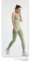 Fast Dispatchwomen Anti-Bacterial Gym Fitness 2 Piece with Side Pockets Leggings Yoga Suit Set