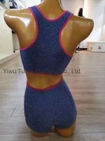 Women Sports Bra Set Custom Ladies Seamless Breathable Push up Gym Crop Tops Elastic Athletic Yoga Bra