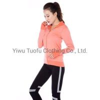 Custom Zipper Tops Coat Sports Wear Workout Clothing Women Gym Fitness Jacket Hoodies