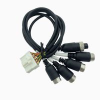 126 Custom Automotive Wiring Harness Female Head Cable Manufacturers GX12 4PIN Male Female Head