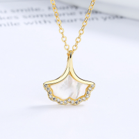 S925 Sterling Silver Ginkgo Leaf;LONGEVITY Necklace presenting healthy and beauty