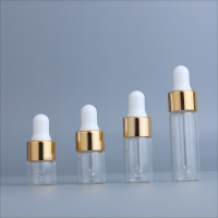Clear transparent essential oil bottle glass bottle for skincare cosmetic serum dropper
