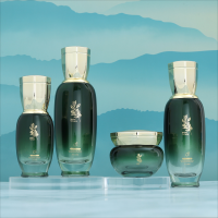 Luxury Empty Glass Cosmetic Packaging Cream Jar glass bottle glass jar set
