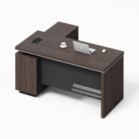 Wood Walnut L Shape Manager Executive Desk