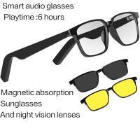 New Smart Glasses Bluetooth Glasses, audio glasses, Magnetic absorption sunglasses and night vision lenses