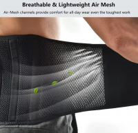 Customizable Air Mesh Back Brace For Men Women Lower Back Pain Relief Stays Adjustable Belt For Work Anti-skid Back Support