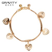 2017 trending products custom heart sharp copper bracelet women fashion jewelry
