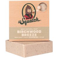 Dr. Squatch BIRCHWOOD BREEZE 3 Bar Pack - Cold Processed Soap Made for Men - Medium Grit - Natural O