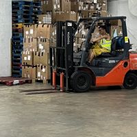 Forklift loading and unloading