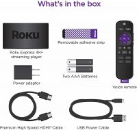 Roku Express 4K+ Streaming Media Player HD/4K/HDR, wireless, voice remote, HDMI