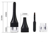 plastic eye shadow bottle and eye liner case for color cosmetic