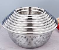 Thickened and Deepened Stainless Steel Rice Sieve, Vegetable Washing Basket