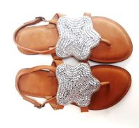 Leather ladies footwear sandals slipper