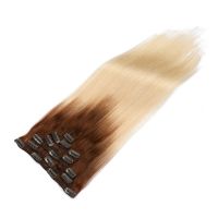 Roosted Color Pinao Color Clip In Hair Extensions Remy Hair Clip On Hair  5-10pieces Per Pack 75g-200g