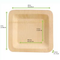 2024 Eco-friendly food round plate dish takeaway biodegradable Compostable Dinner Plates Sets Disposable Round Bamboo Plate