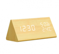 Product Name Wireless Digital Wooden LED Wall Clock Material MDF+PVC Function Time/Date/Week display:12/24H Switching Indoor temperature:Ã¢ï¿½ï¿½/Ã¢ï¿½ï¿½ 