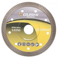 High Performance GUSHI Tools 125mm Flower Rim Turbo Diamond Saw Blade for cutting ceramic tile granite