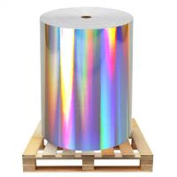50 plain laser water glue 60 grid bottom inkjet pearlescent film self adhesive jumbo rolls coil label paper roll Jumbo Roll