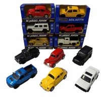 1:43 Scale 4 Inches Diecast Toys Vehicle 6 Models Of Pull-back Die Cast Metal Vintage Cars
