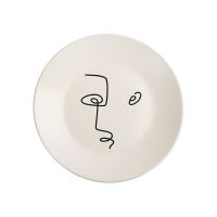 Abstract Collection Silk Print Face Ceramic Plate