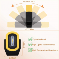 Pocketable LED working light for inspection can be rechargeable with USB port